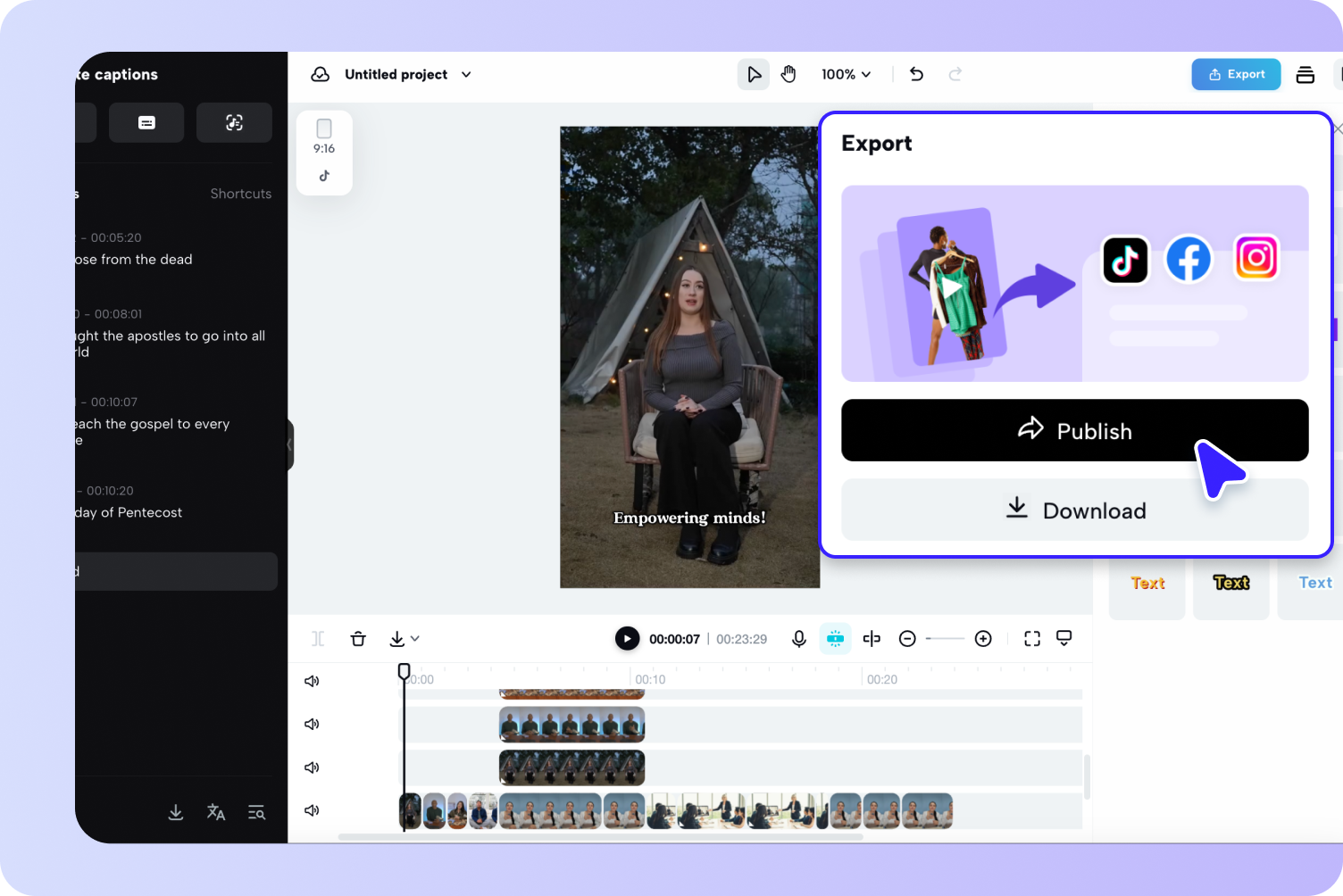 Доработайте и переведите ваше видео